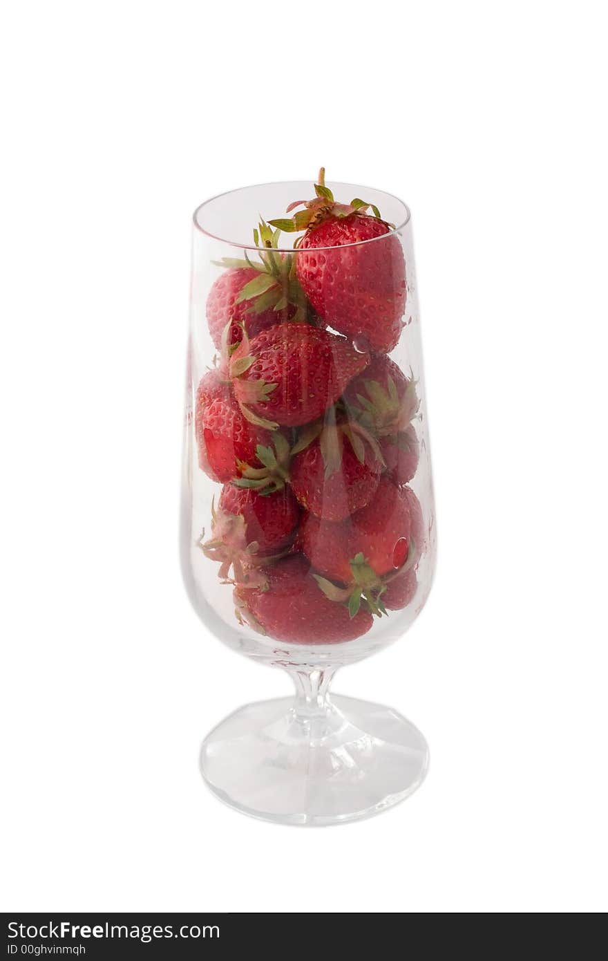 Wine Glass With Strawberries