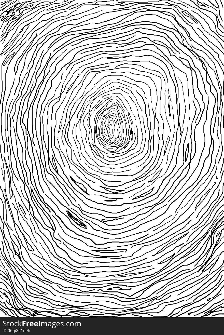 Illustrations thumb print on white background