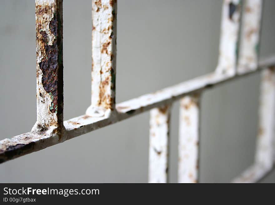 Old rusty grille