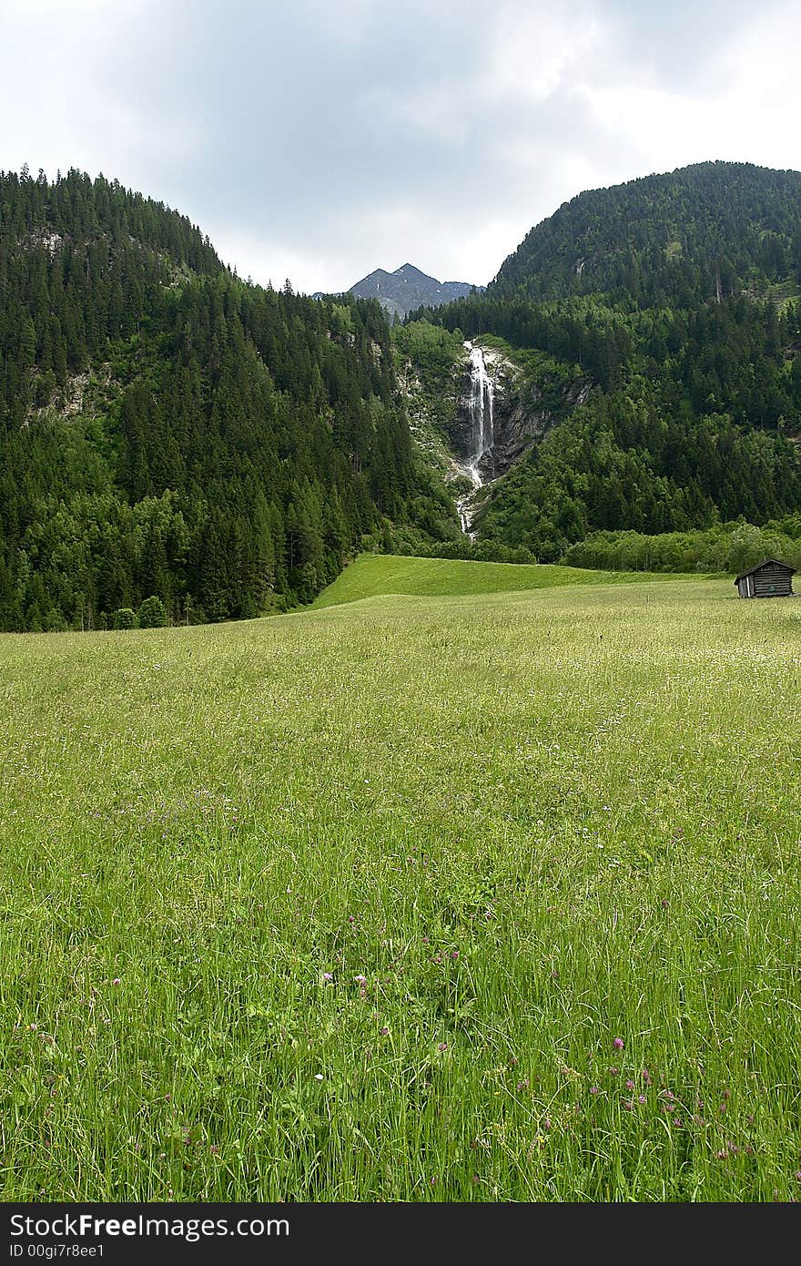 A nice waterfall in Tirol Austria