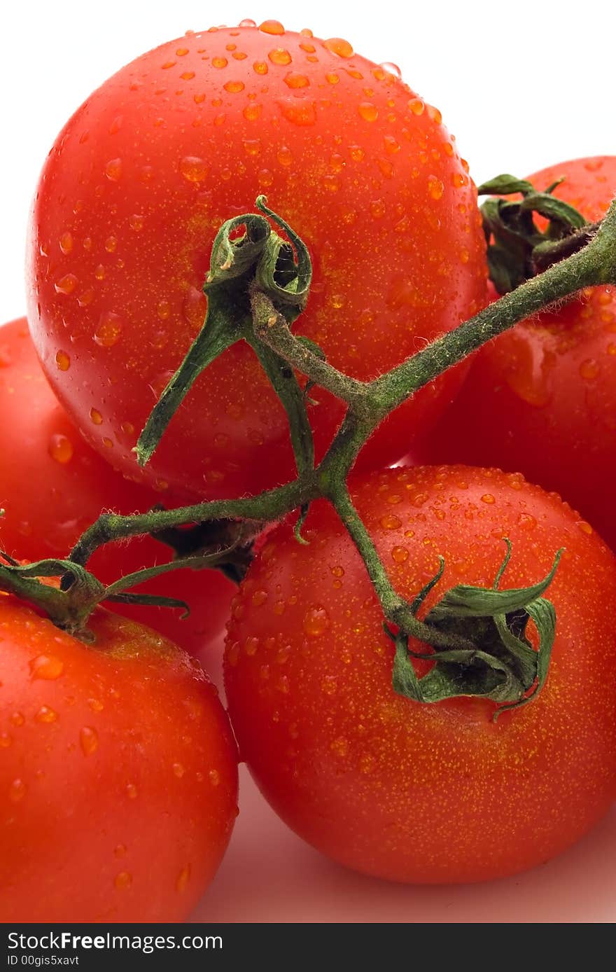 Red Tomatoes With Water Drops