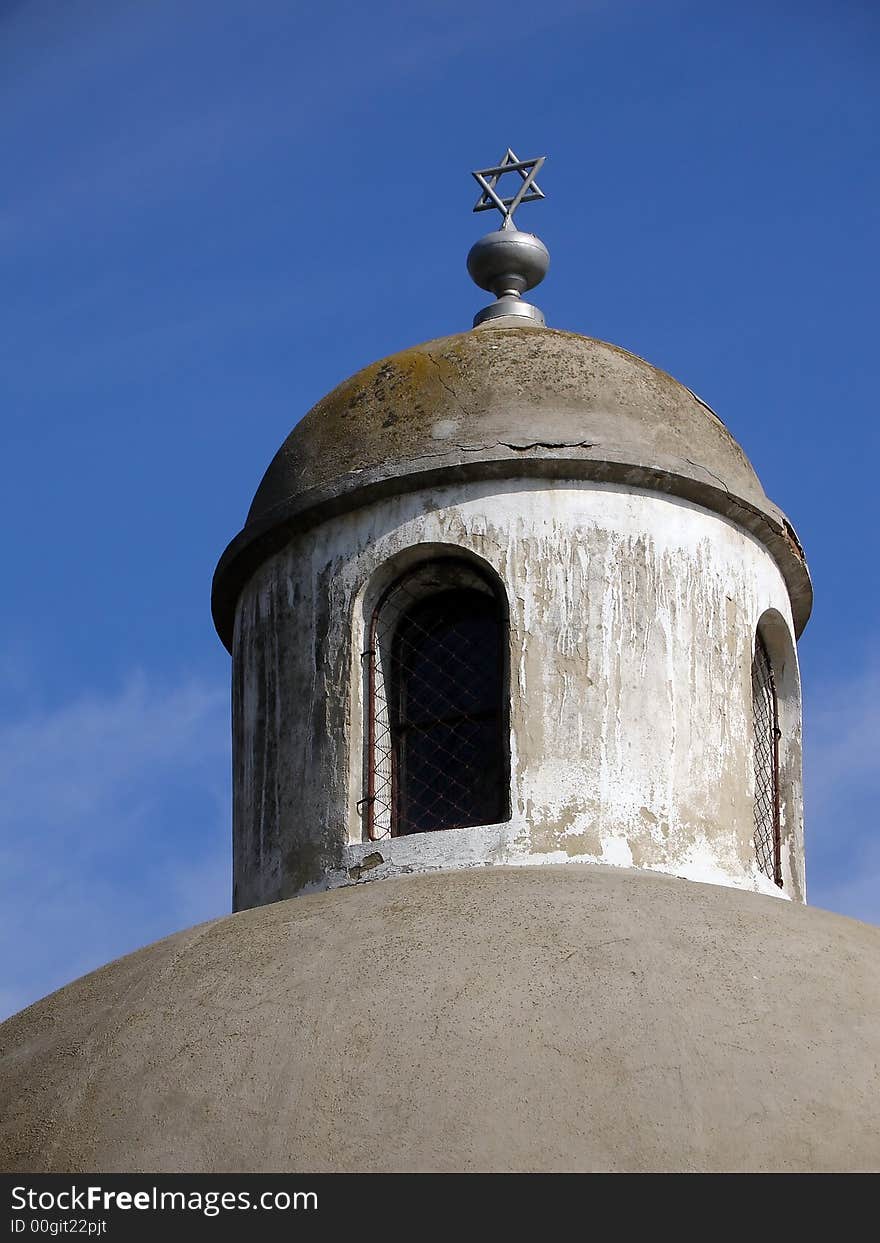 Dome of a ceremonial hall, Jewish cemetery in Podivin village, Czech republic, Europe