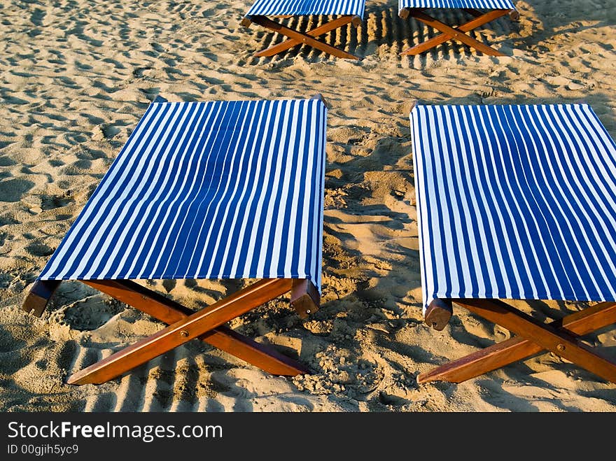 Beds in the beach