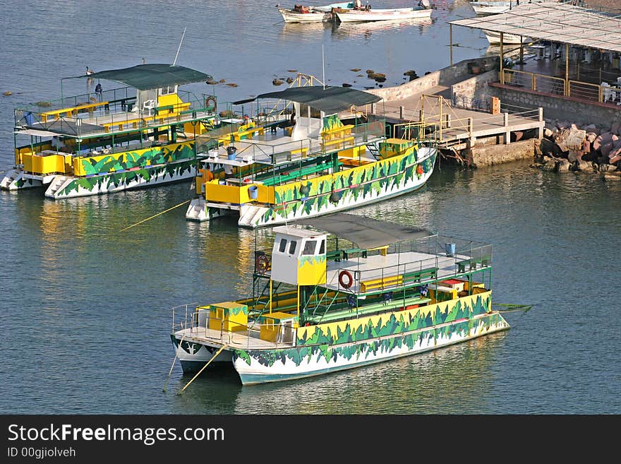 Colorful Party Boats