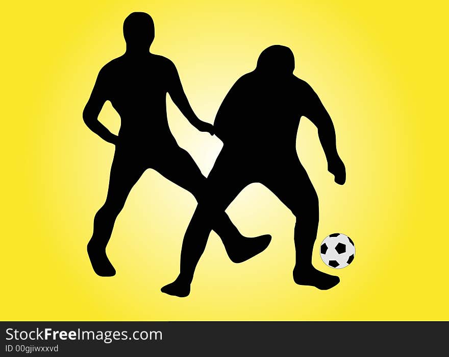 Illustration of two soccer players. Illustration of two soccer players