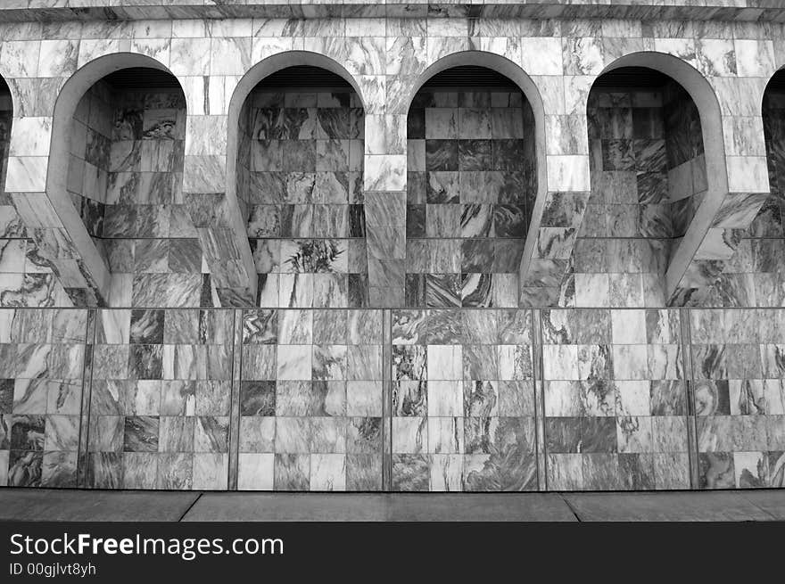 Black and White Detail of Building Architecture. Black and White Detail of Building Architecture