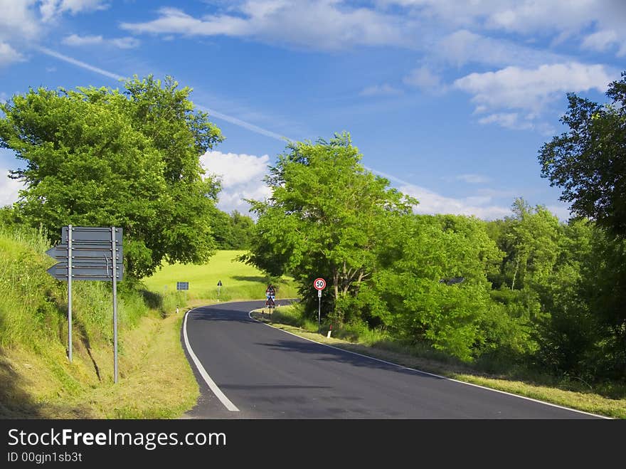 Road in the countryside