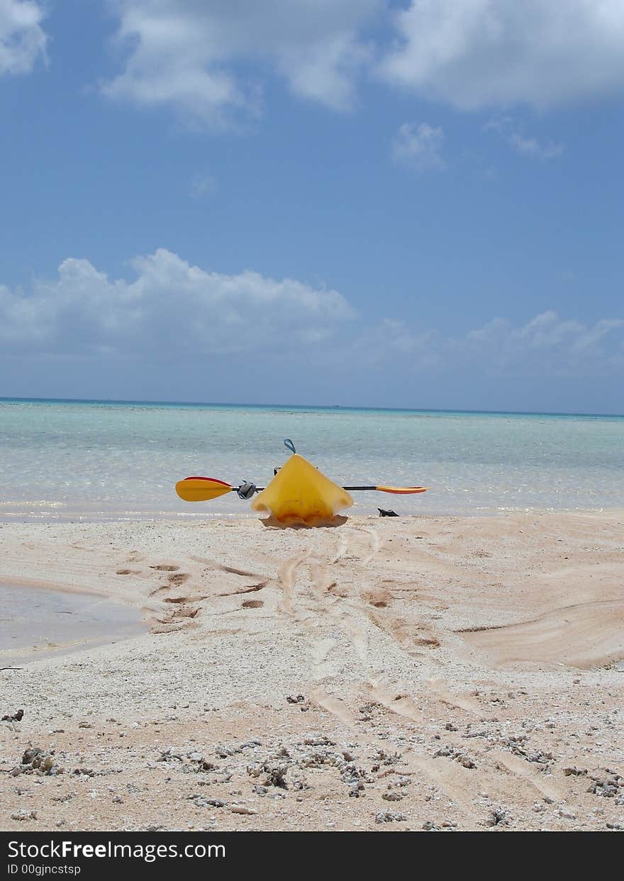 One solitary canoe in Polynesia