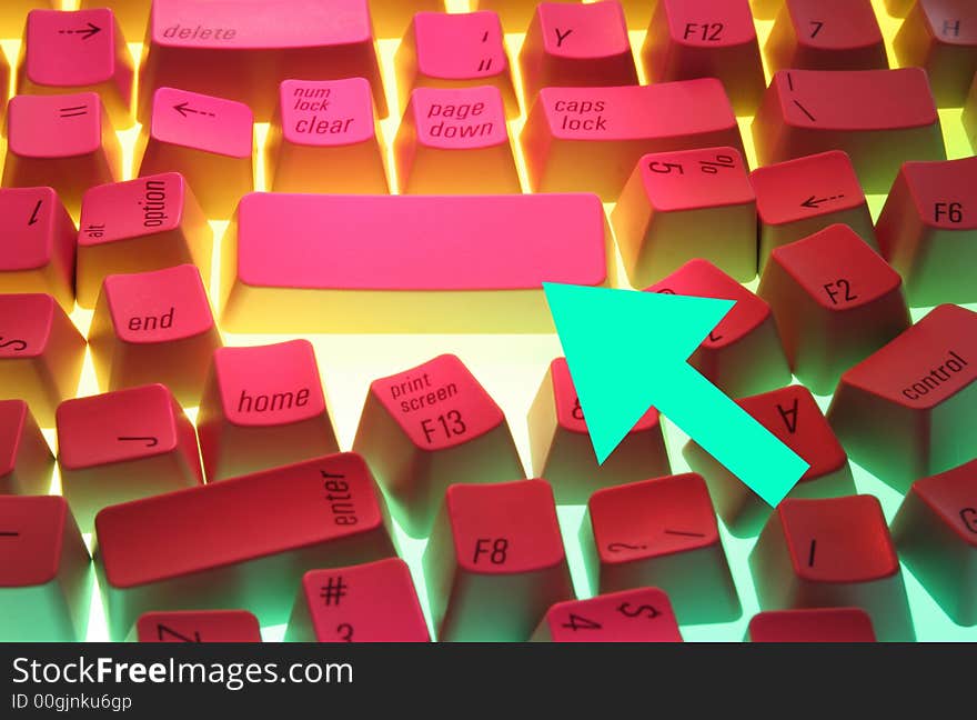 Special Color Lighting of Keyboard. Special Color Lighting of Keyboard