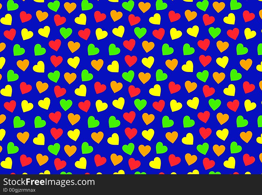 Abstract background made with small colorful hearts. Abstract background made with small colorful hearts