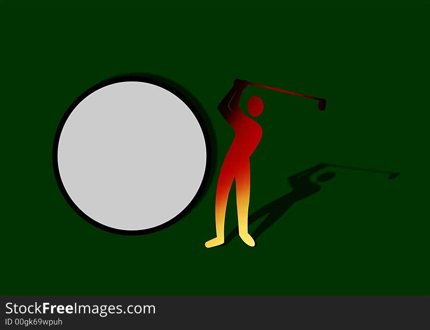 Golf ball sign