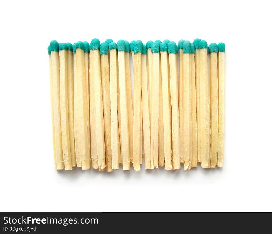 isolated matches with blue head