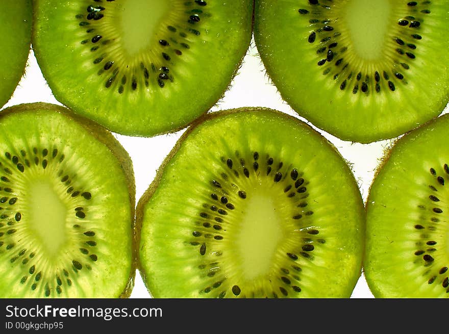 An image of cut slices of fruits. An image of cut slices of fruits