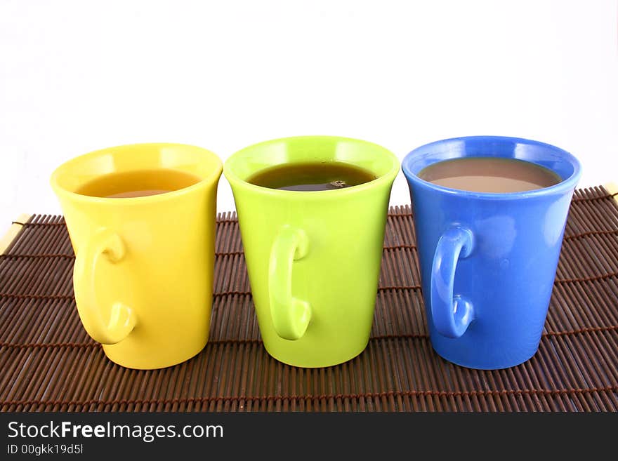 Color mug (with tea and coffee