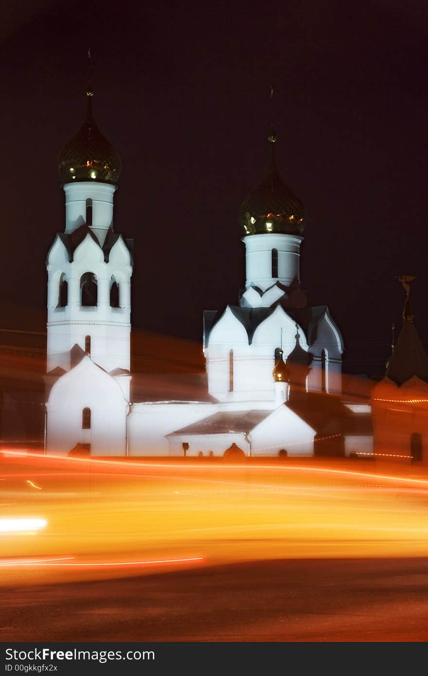 Orthodox Temple And Night Life