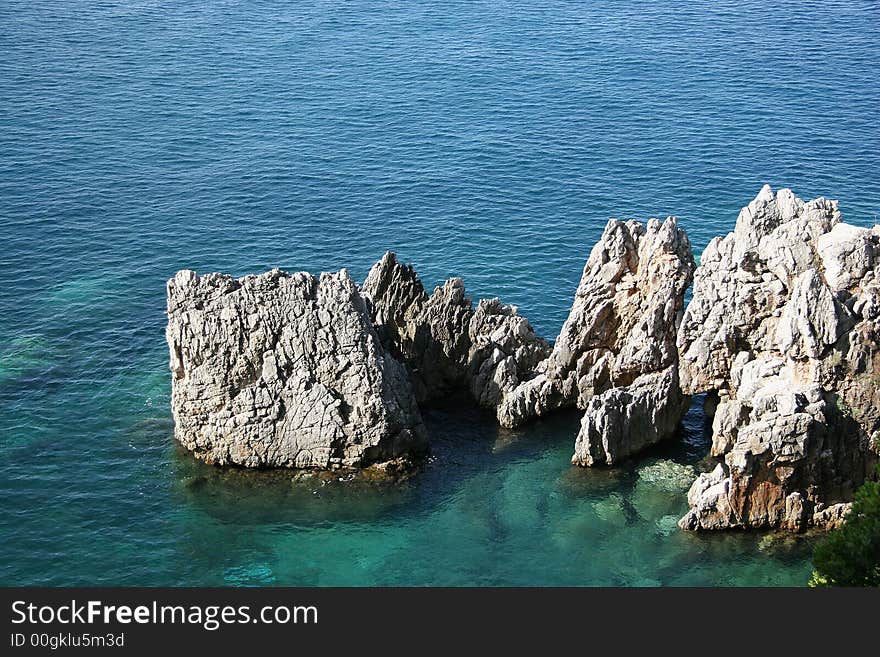 Sea, island, islands, isle, isolated, landscape, Mediterranean, Montenegro. Sea, island, islands, isle, isolated, landscape, Mediterranean, Montenegro