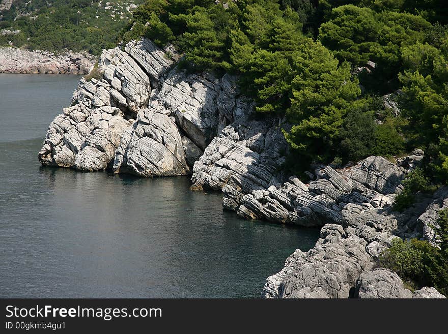 Sea, island, islands, isle, isolated, landscape, Mediterranean, Montenegro. Sea, island, islands, isle, isolated, landscape, Mediterranean, Montenegro