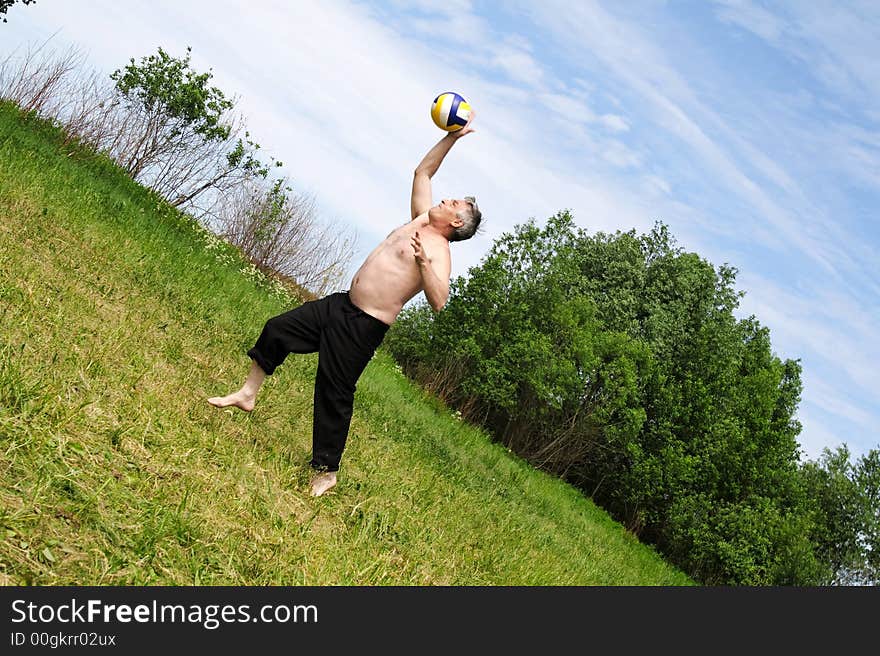 Man in park