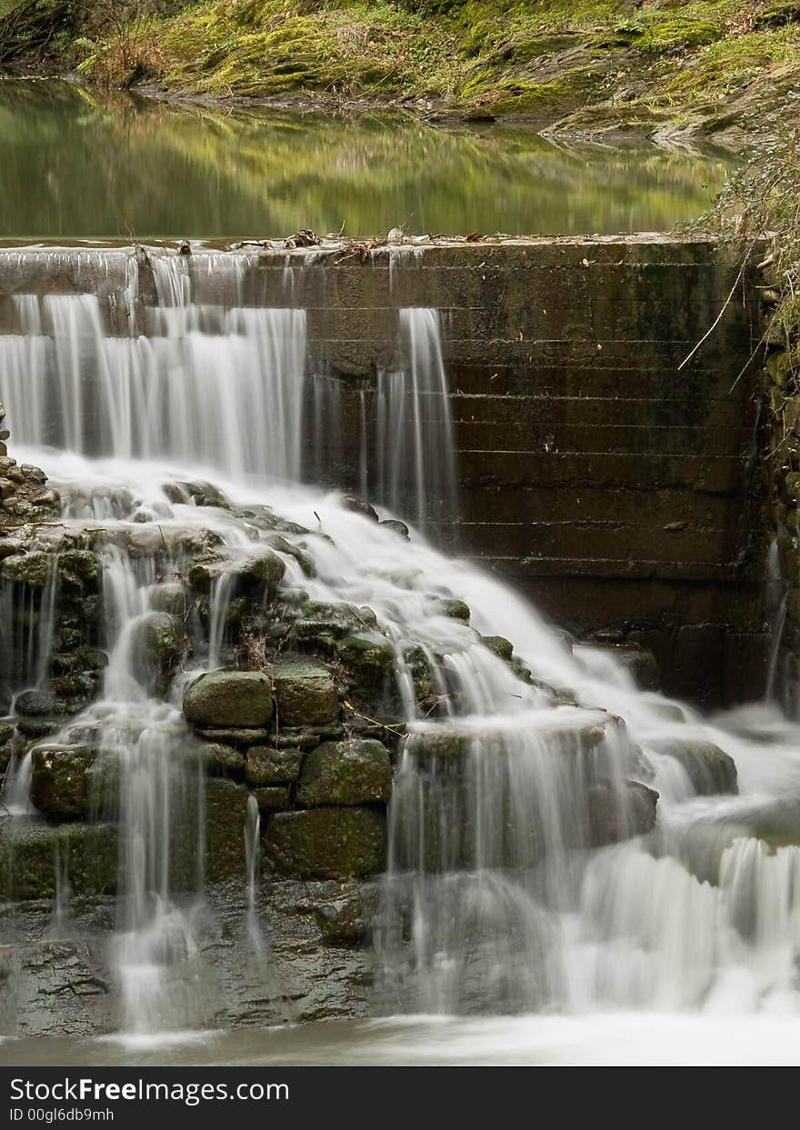 Small waterfall in the forest