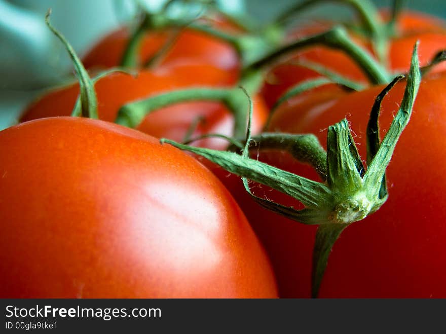 Close up shot of tomatos