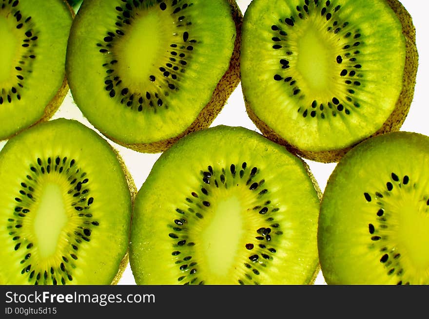 An image of cut slices of fruits. An image of cut slices of fruits