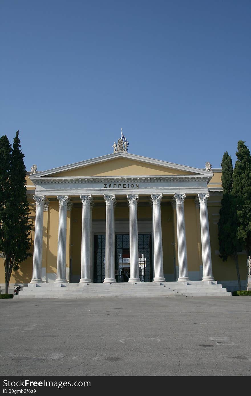 Zapeion neoclassical building athens greece. Zapeion neoclassical building athens greece