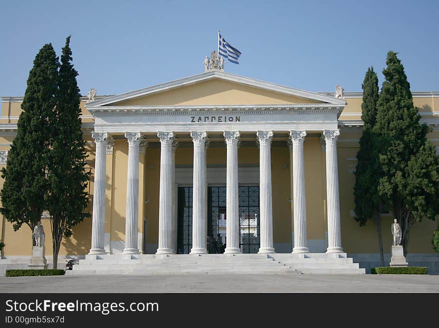 Zapeion neoclassical building athens greece. Zapeion neoclassical building athens greece