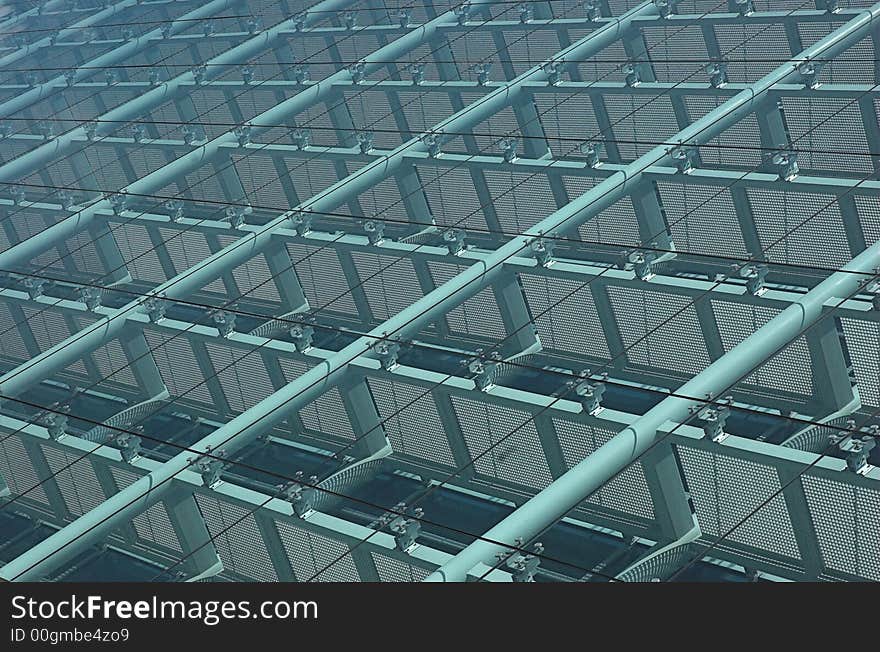 Part of a modern building - European Parliament in Strasbourg