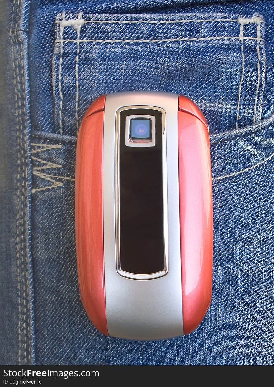 Mobile phone in pocket