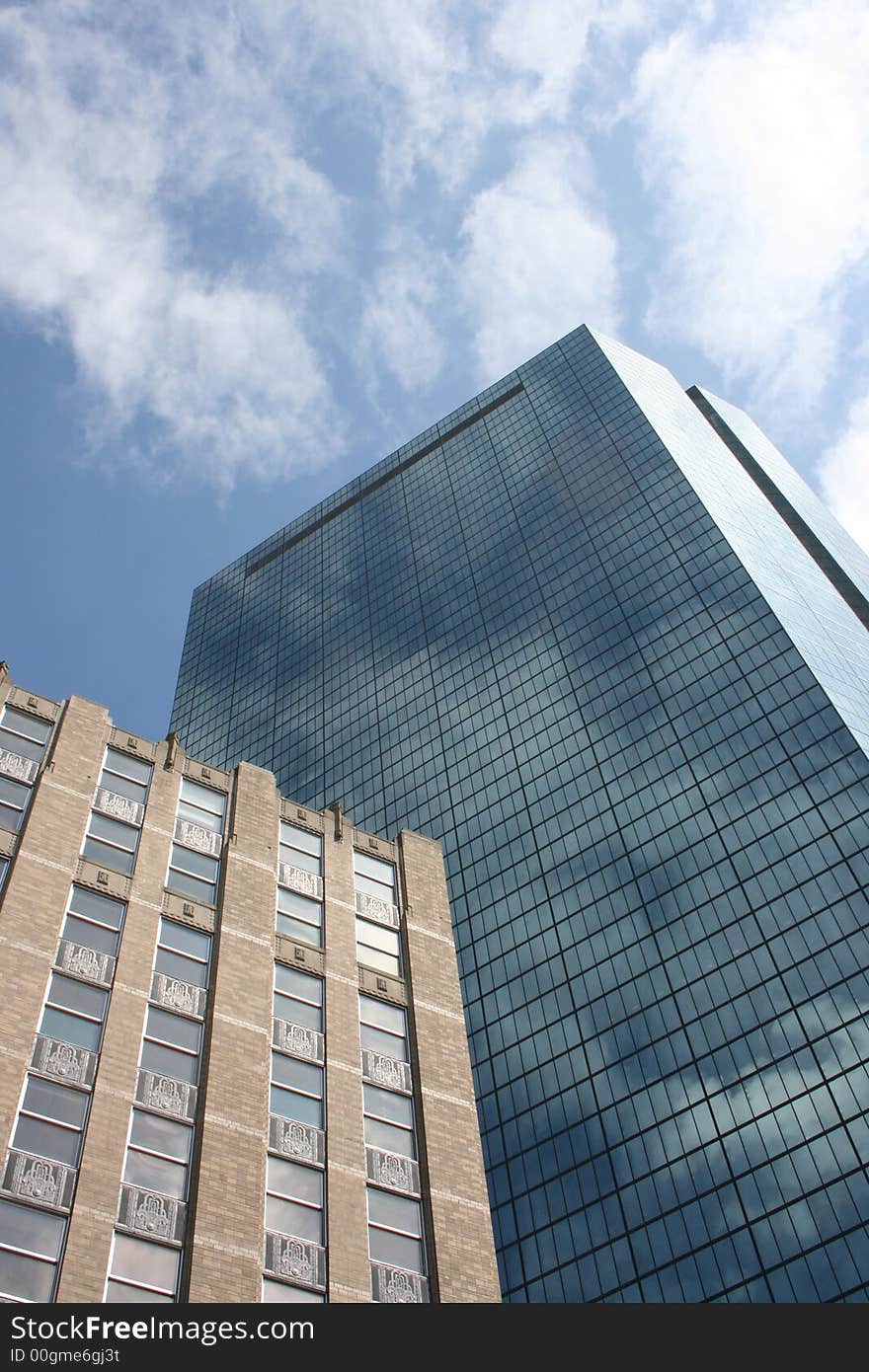 A view of Boston's John Hancock Tower.