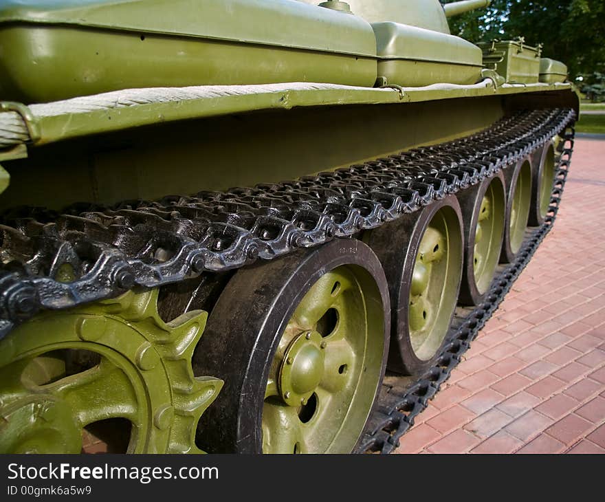 Militay machinery caterpillar trck closeup. shallow dof. Militay machinery caterpillar trck closeup. shallow dof