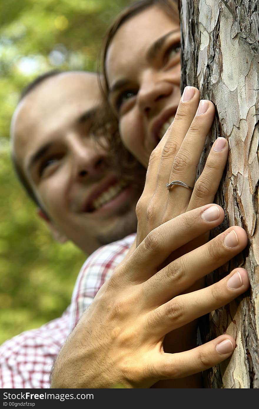 A young couple in love