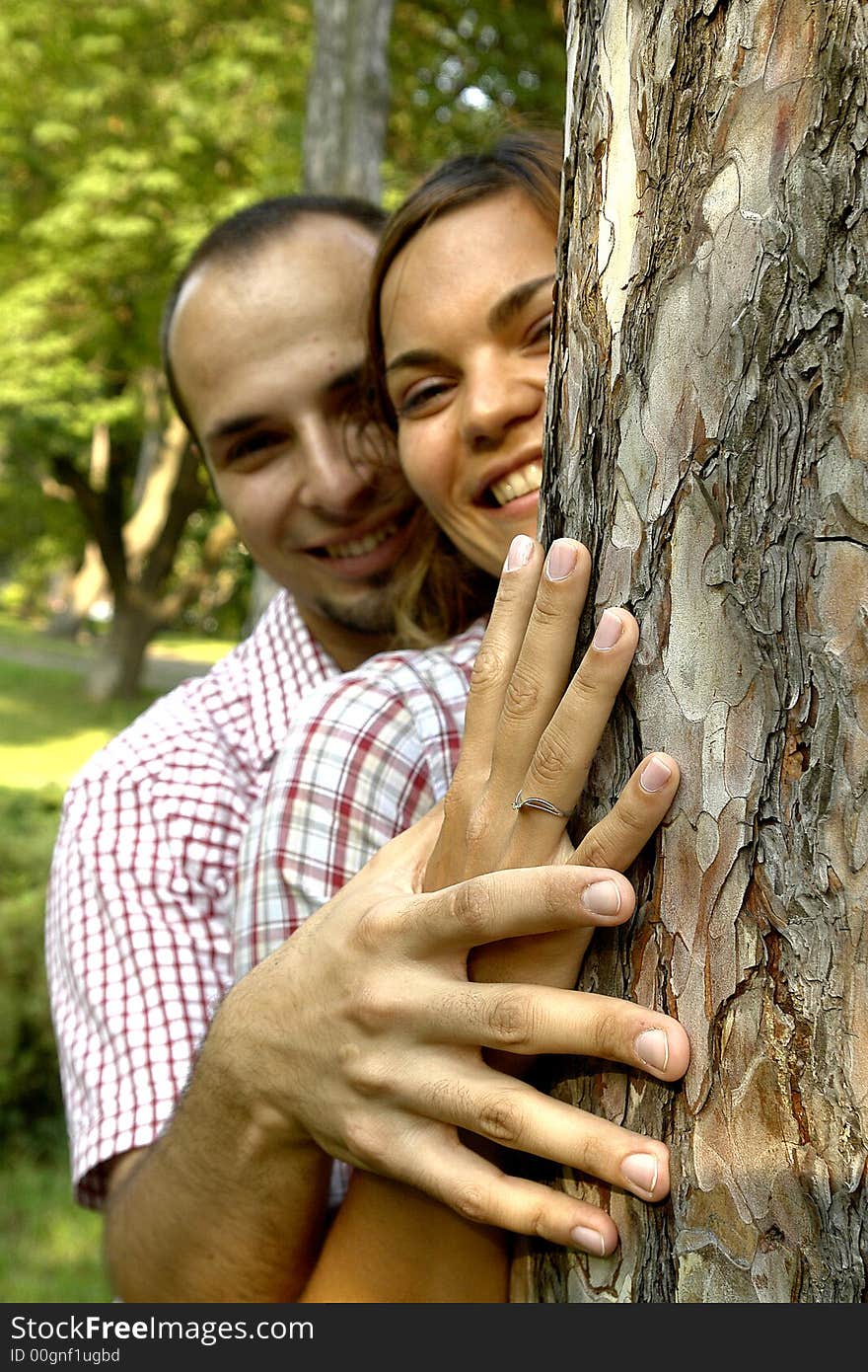 A young couple in love