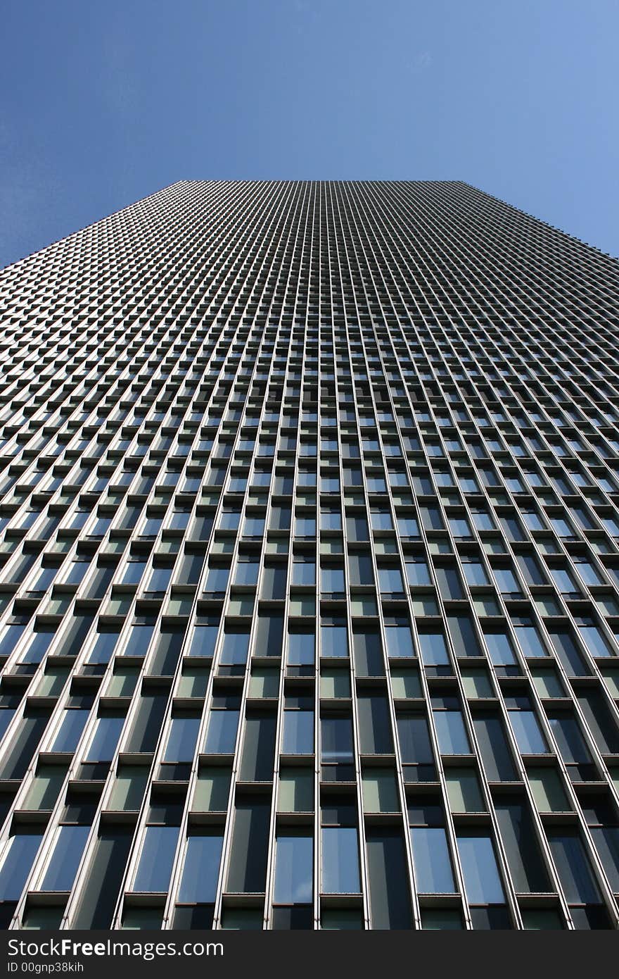 View from the base of Boston's Prudential Tower.