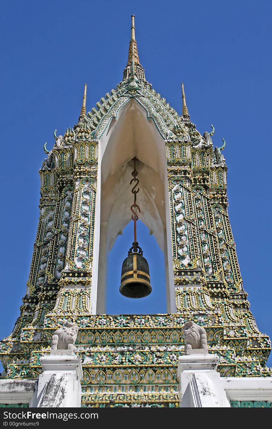 Ornamental bell in Wat Pho, Bangkok, Thailand