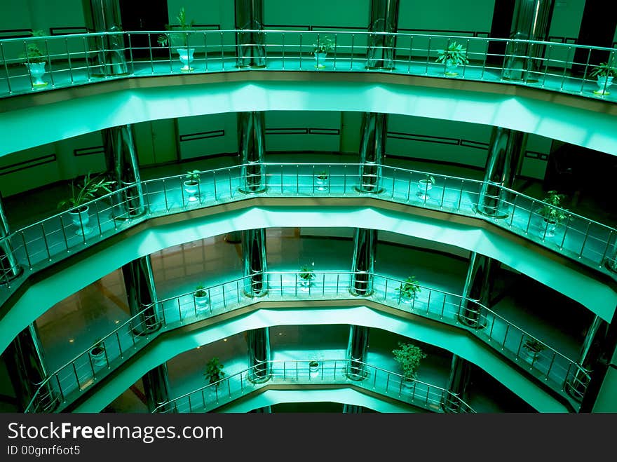 Modern interior of business hall. Modern interior of business hall