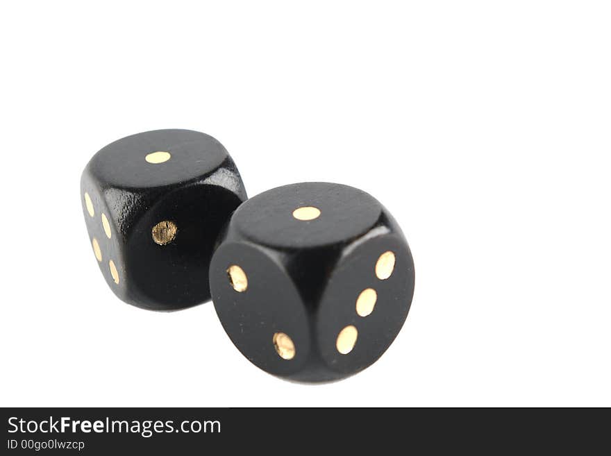 sneak eyes plastic dice on white