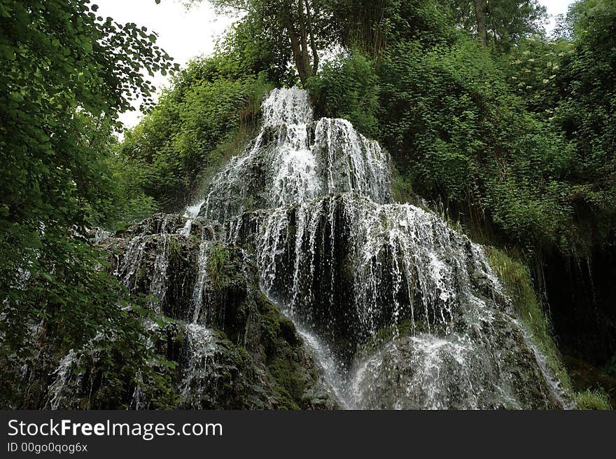 Beutiful cascade in Spain - Monasterio de Piedra. Beutiful cascade in Spain - Monasterio de Piedra