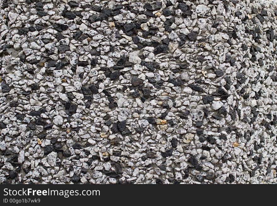 Black and white granite cobblestone texture