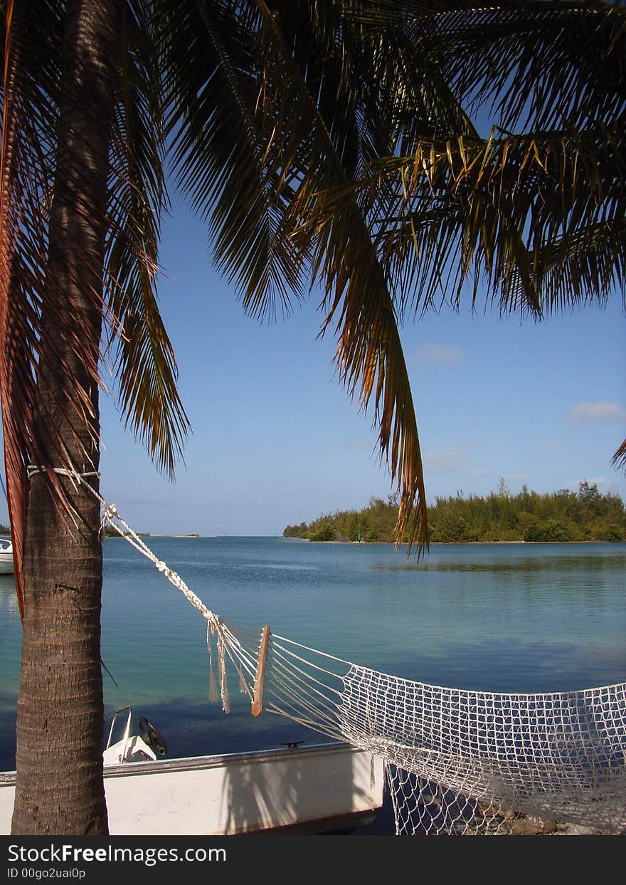 Hammock at a beach in the Caribbean. Hammock at a beach in the Caribbean