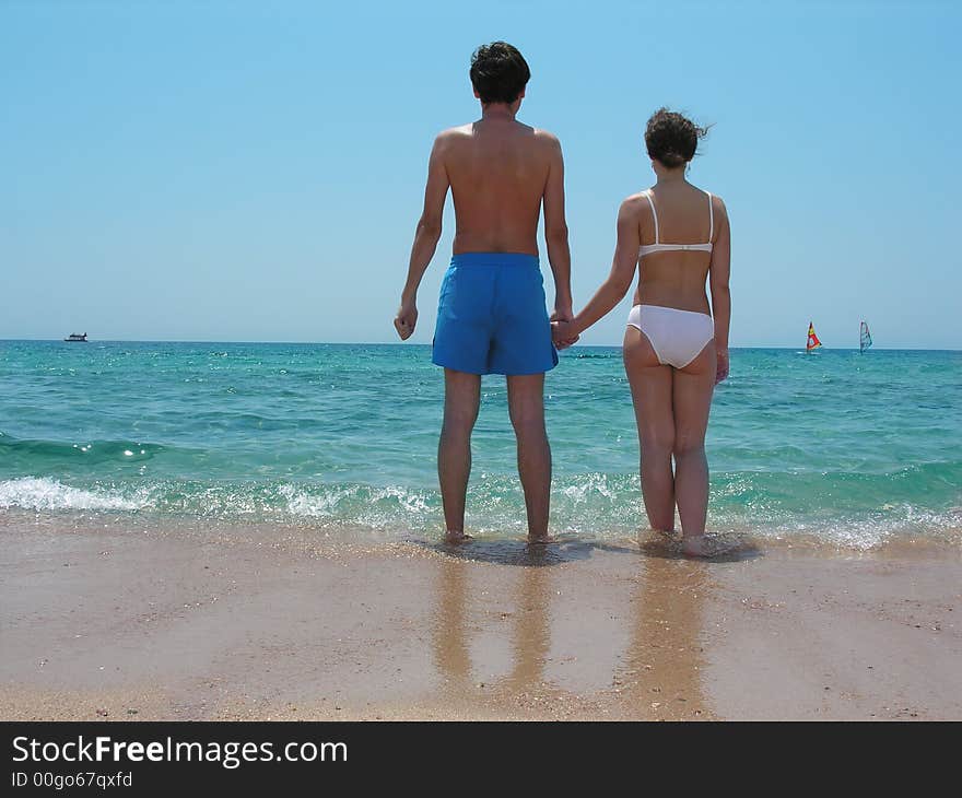 Couple near the sea