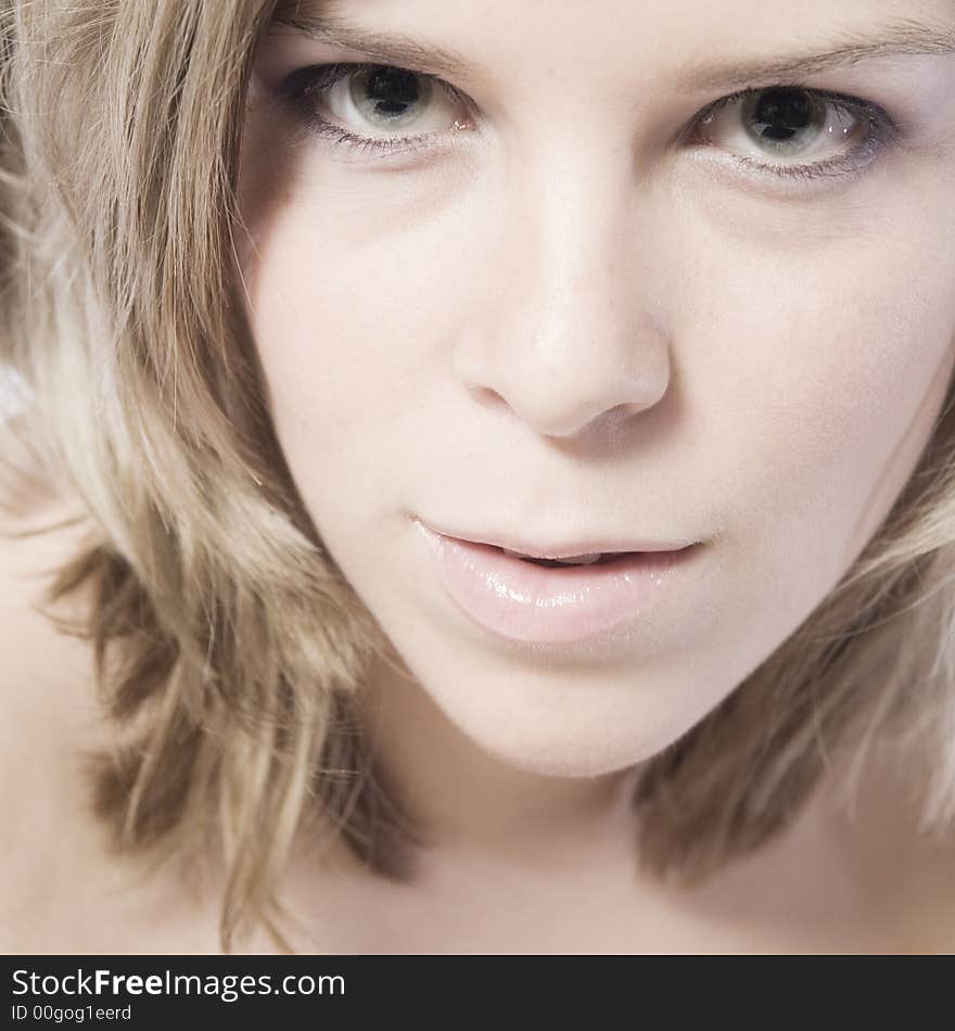 A woman portrait in the studio. A woman portrait in the studio