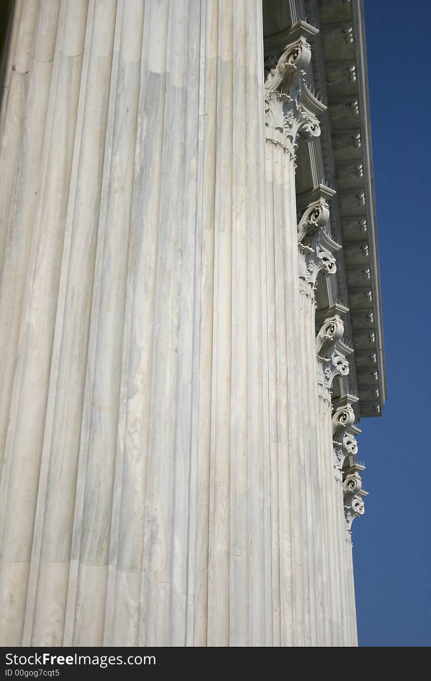 Pillar of zapeion building in athens greece. Pillar of zapeion building in athens greece