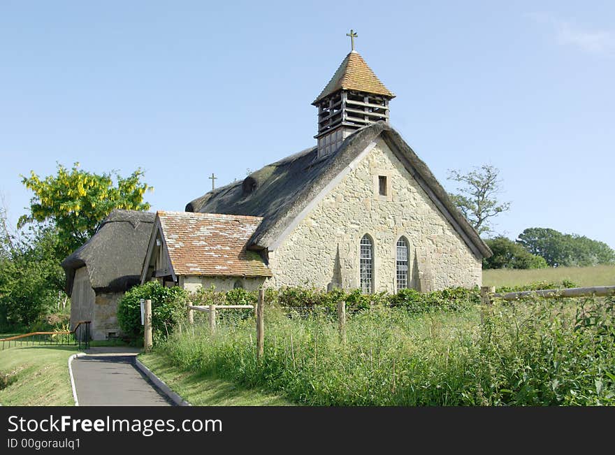 St Agnes Church (The Thatched Church) Freshwater Isle Of Wight England. St Agnes Church (The Thatched Church) Freshwater Isle Of Wight England.