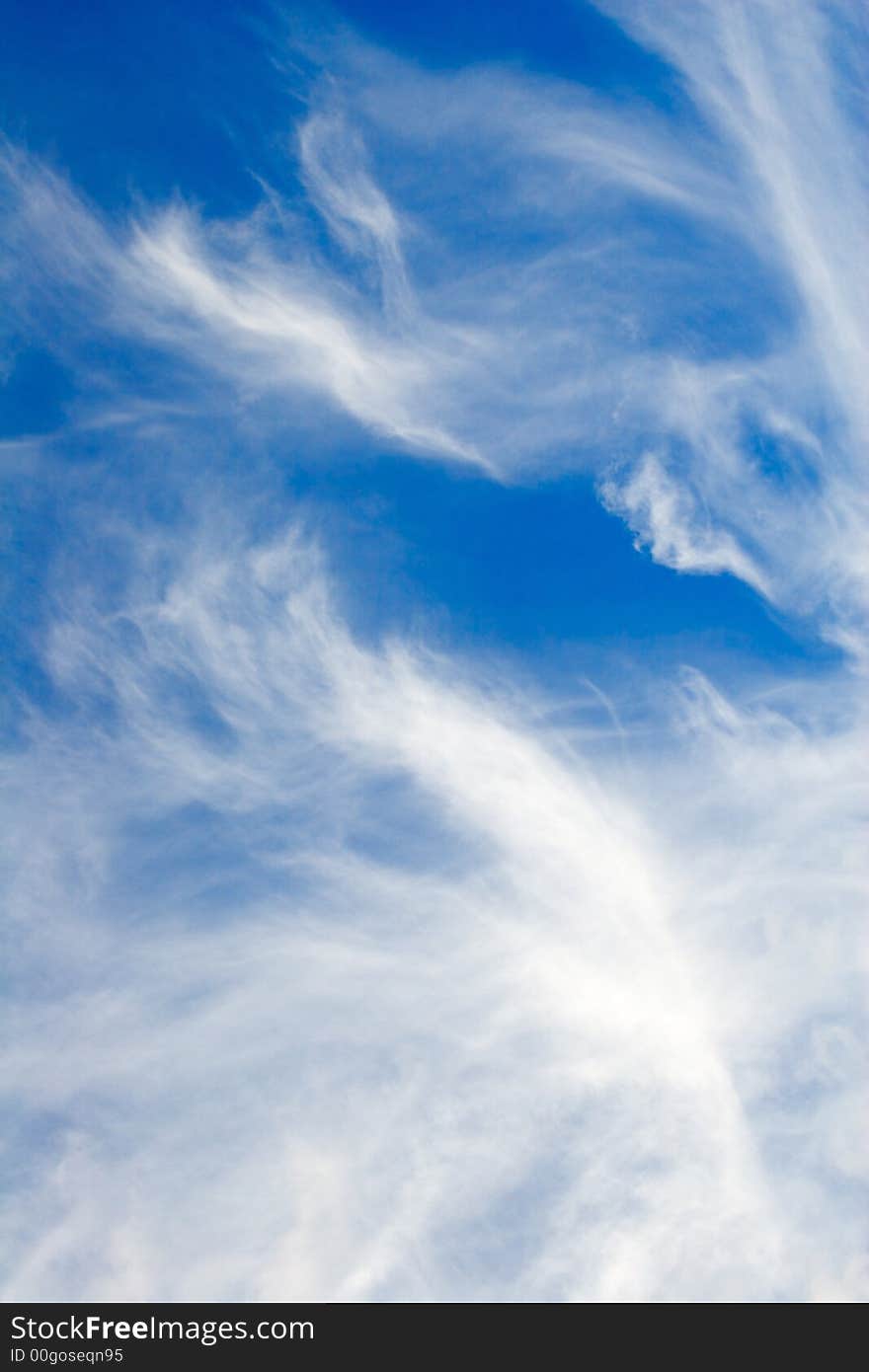 Delicate clouds in the blue sky. Delicate clouds in the blue sky