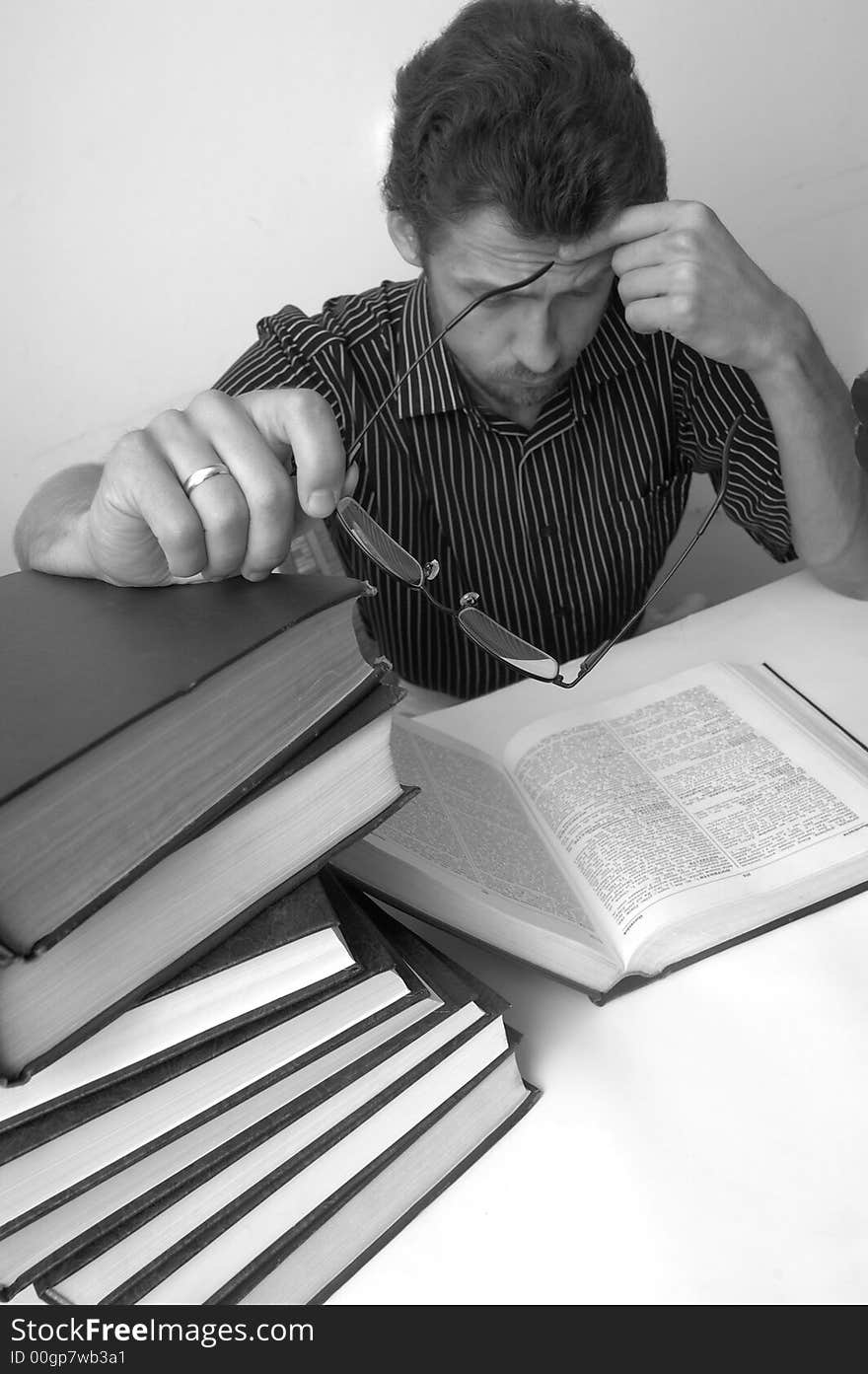 An image of man with books. An image of man with books