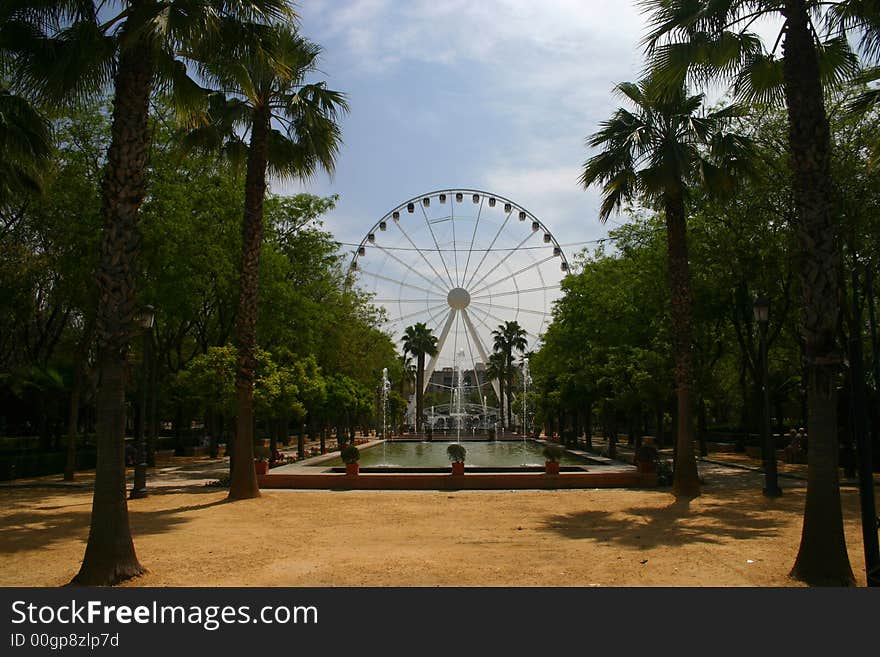 Ferris wheel in Seville, Spain