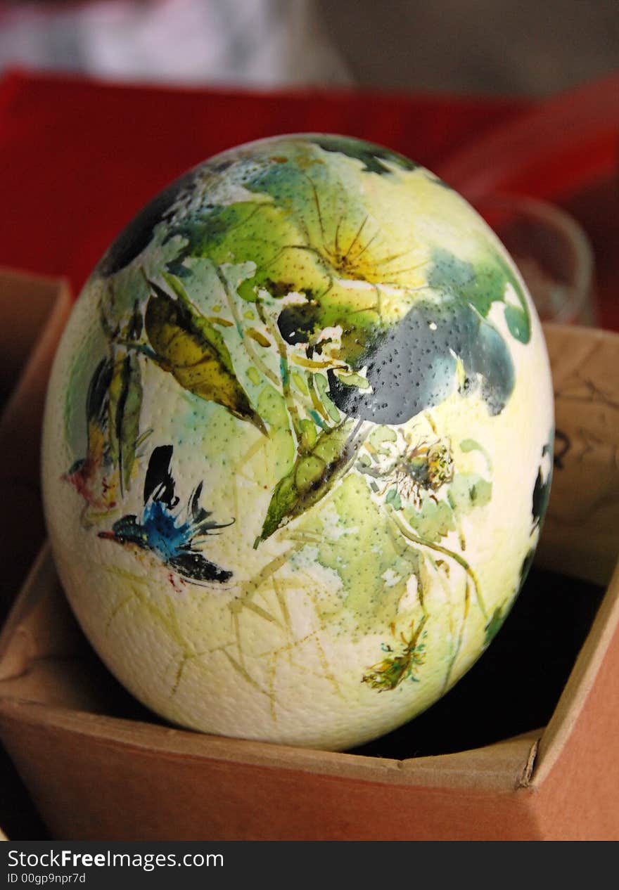 Ostrich egg painting