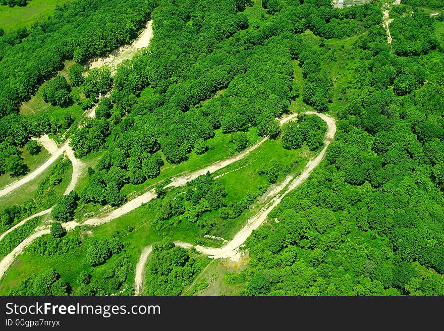 Landscape from height of the bird's flight. Landscape from height of the bird's flight