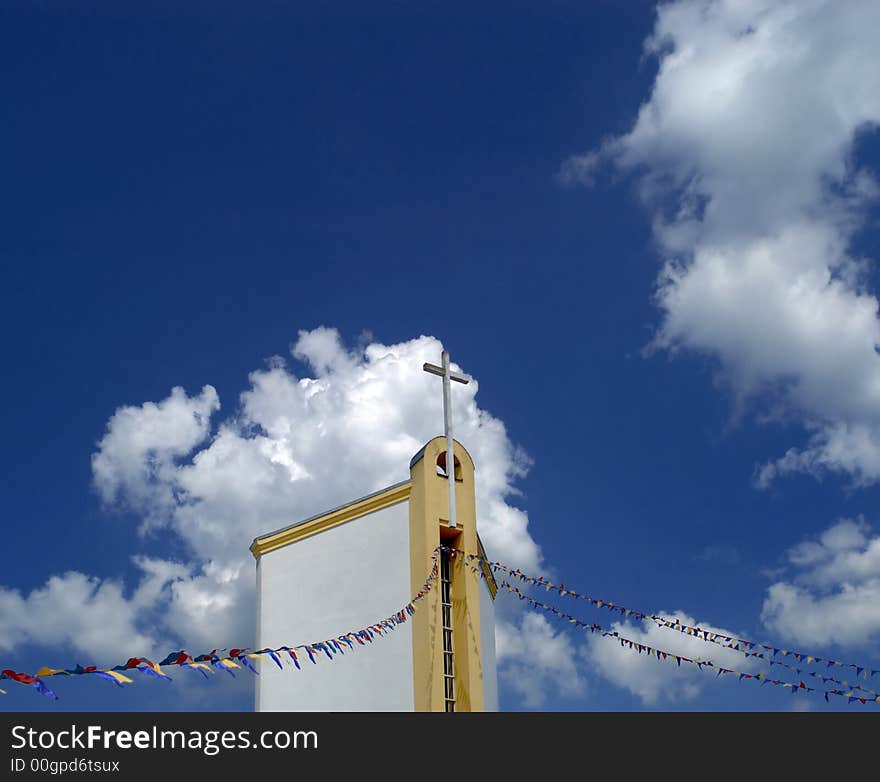 Church and sky